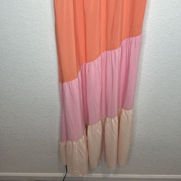 NWT L*Space Leona Maxi Dress in Peche Punch Large Revolve - Picture 5 of 13